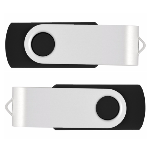 USB flash drive Swivel (silver strap)